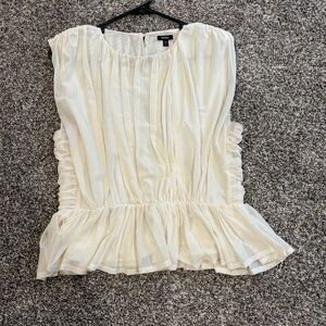 Express Cream Ruffle Blouse